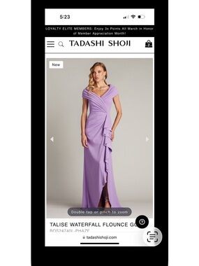 Tadashi crepe dress 
Lavender 
Worn once
Large